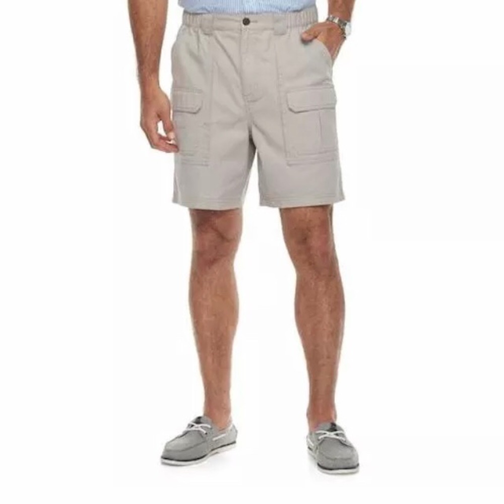 Men khaki cargo shorts (260 SCLPTD STN)